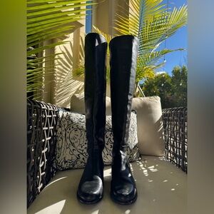 Stuart Weitzman Black Heeled Knee-High Boots
